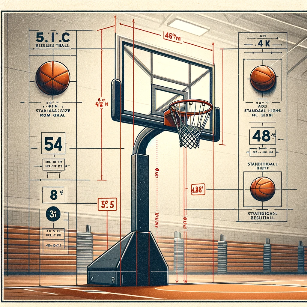 Загальноприйняті розміри та висота баскетбольного обруча